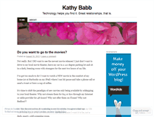 Tablet Screenshot of kathybabb.wordpress.com