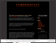 Tablet Screenshot of lukedigicult.wordpress.com