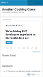 Mobile Screenshot of anothercookingclass.wordpress.com