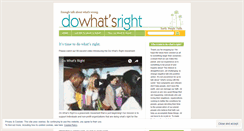 Desktop Screenshot of dowhatsright.wordpress.com