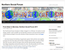 Tablet Screenshot of northernsocialforum.wordpress.com