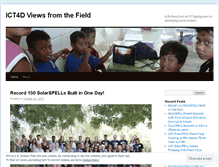 Tablet Screenshot of ict4dviewsfromthefield.wordpress.com