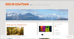 Desktop Screenshot of kidsincowtown.wordpress.com