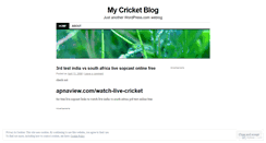 Desktop Screenshot of mycricblog.wordpress.com