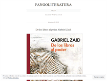 Tablet Screenshot of fangoliteratura.wordpress.com