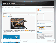 Tablet Screenshot of horseracingcopilot.wordpress.com