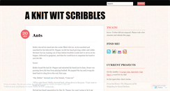 Desktop Screenshot of knitwitscribbles.wordpress.com