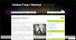 Desktop Screenshot of iversonfamilyheritage.wordpress.com