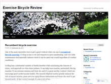 Tablet Screenshot of exercisebicyclereview.wordpress.com