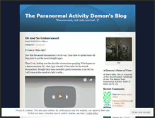 Tablet Screenshot of paranormaldemon.wordpress.com