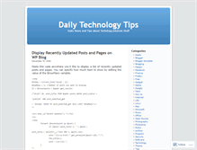 Tablet Screenshot of dailytechnotips.wordpress.com