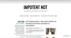 Desktop Screenshot of impotentnot.wordpress.com