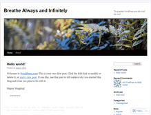 Tablet Screenshot of breathealwaysandinfinitely.wordpress.com