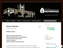 Tablet Screenshot of congresoserviciosecosistemicos.wordpress.com