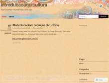 Tablet Screenshot of introducaoaquicultura.wordpress.com