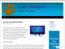 Tablet Screenshot of cubdesigns.wordpress.com