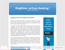 Tablet Screenshot of kingfisherairlinesbooking.wordpress.com