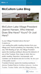 Mobile Screenshot of mccullomlakeblog.wordpress.com