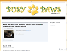 Tablet Screenshot of busypaws.wordpress.com