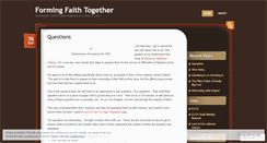 Desktop Screenshot of formingfaithtogether.wordpress.com