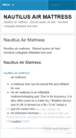 Mobile Screenshot of nautilusairmattressojb.wordpress.com