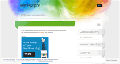 Desktop Screenshot of mariagepro.wordpress.com
