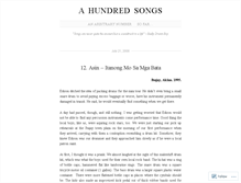 Tablet Screenshot of 100songs.wordpress.com