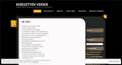 Desktop Screenshot of keresztyenversek.wordpress.com