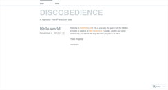 Desktop Screenshot of civildiscobedience.wordpress.com