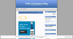 Desktop Screenshot of faithofmuslim.wordpress.com