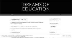 Desktop Screenshot of dreamsofeducation.wordpress.com