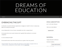 Tablet Screenshot of dreamsofeducation.wordpress.com