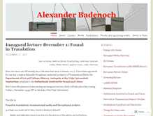 Tablet Screenshot of alecbadenoch.wordpress.com