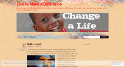 Desktop Screenshot of livetomakeadifference.wordpress.com