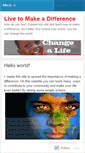 Mobile Screenshot of livetomakeadifference.wordpress.com