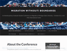Tablet Screenshot of migrationconferencemsu.wordpress.com