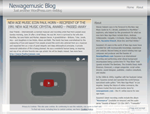 Tablet Screenshot of newagemusicblog.wordpress.com