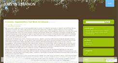 Desktop Screenshot of jobsinlebanon29.wordpress.com