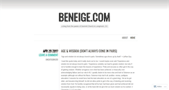 Desktop Screenshot of beneige.wordpress.com