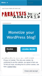 Mobile Screenshot of paralysisxanalysis.wordpress.com