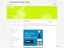 Tablet Screenshot of bromptonranger.wordpress.com