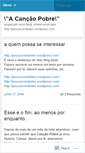 Mobile Screenshot of cancaopobre.wordpress.com