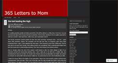 Desktop Screenshot of 365letterstomom.wordpress.com