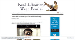 Desktop Screenshot of librarianinpearls.wordpress.com