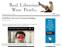 Tablet Screenshot of librarianinpearls.wordpress.com