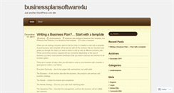 Desktop Screenshot of businessplansoftware4u.wordpress.com