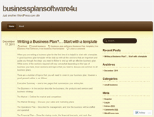 Tablet Screenshot of businessplansoftware4u.wordpress.com