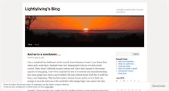 Desktop Screenshot of lightlyliving.wordpress.com