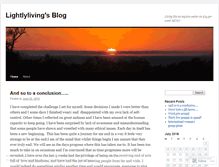 Tablet Screenshot of lightlyliving.wordpress.com