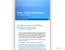 Tablet Screenshot of dearwhitefeminists.wordpress.com